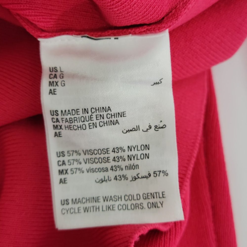 BAR III pretty in paint cropped top pink Sz L NEW - Picture 6 of 6